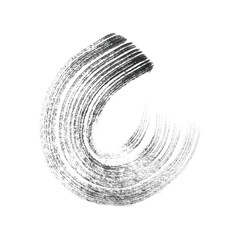 Wall Mural - abstract vector paint smear. hand drawn design element. black ink brushstroke on white background.