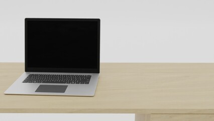 Poster - notebook on the office table isolated on white background close-up.