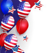Balloon banner, USA flag .
