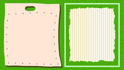 Green school and office presentation background with craft design