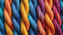 A Pattern Of Colorful Ropes
