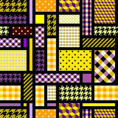 Aufkleber - Geometric abstract pattern patchwork style. Seamless Vector image.