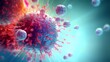 A vivid representation of immunotherapy, medical approach that leverages the body's immune system to fight diseases. Intersection of science and the body's innate healing power. Generative AI