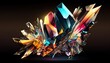 glassy blue and orange beautiful textures of glass used for objects, abstract AI-generated illustration