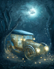 Wall Mural - Generative AI: luxurious and ornate cinderella carriage