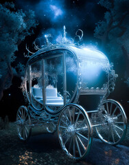 Wall Mural - Generative AI: luxurious and ornate cinderella carriage