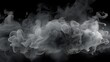Generative AI, Shiny Smoke. Paint water mix, Glitter fluid. Ink water mist. abstract art Grey lowing fog cloud wave, texture paint vapor storm wave on dark black abstract background.