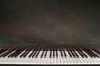piano keyboard on dark background