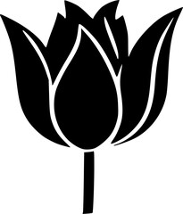 Sticker - black flower icon