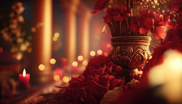 traditional and luxury indian wedding venue for a classic celebration generative ai