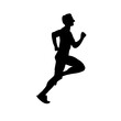 Running people silhouette.