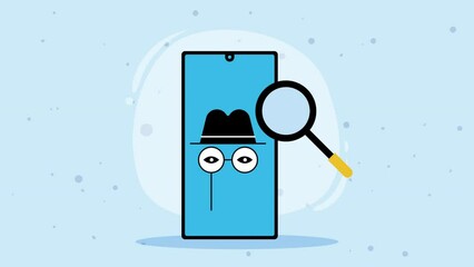 Sticker - smartphone device technology security animation