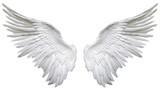 Fototapeta Do przedpokoju - Angel wings isolated on white background , transparent png by ai generative