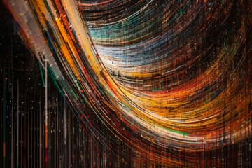 Aufkleber - colorful energy flows background generative ai