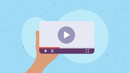 Poster - webpage template with media player animation