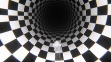 White Rabbit In The Rabbit Hole - Loop Motion Background Tunnel Intro Logo