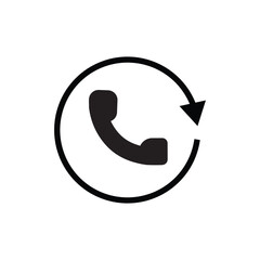 Wall Mural - Callback icon cell phone call vector