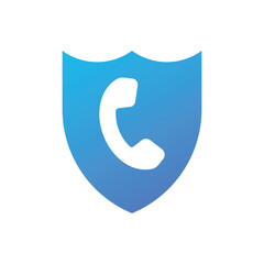 Poster - Protection security call. Connection encryption icon