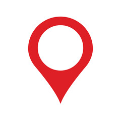 Leinwandbilder - red vector map pin location pointer