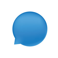 Wall Mural - 3d blue chat bubble blue