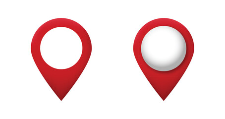 Leinwandbilder - red vector map pin location pointer