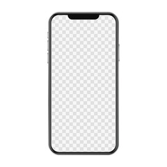 Poster - Mobile phone vector mockup. Blank smartphone