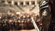 Gladiator in the Colosseum, Rome, Roman Empire.