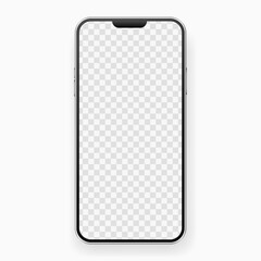 Poster - Mobile phone vector mockup. Blank smartphone
