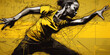 Frau in dynamischer Bewegung tanzt capoeira, Generative AI