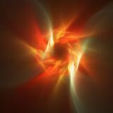Fototapeta Młodzieżowe - Ring of Fire Spiral Vortex Mana Chakra Magic Flow Energy Pure Flame Red Entrance Bright Esoteric Warm Divine Light