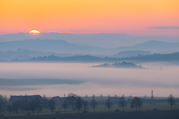 Poster - Sumava sumset near Pisek, Southern Bohemia, Czech Republic