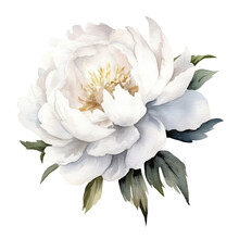 Peonies Watercolor Illustration Beautiful Isolated Flowers Floral Decoration