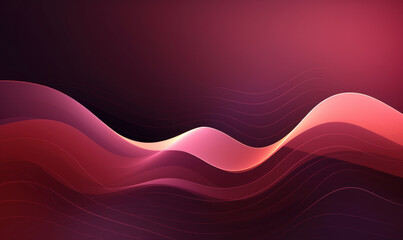 Wall Mural - Abstract maroon color background or wallpaper with random patterns of waves and curves. Generative AI