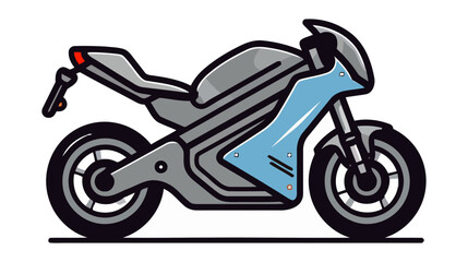 Wall Mural - Motorbike logo, icon. Vector illustration isolated on white background.