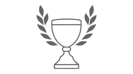 Winner's trophy icon. Vector illustration. Logo of trophy isolated on white background