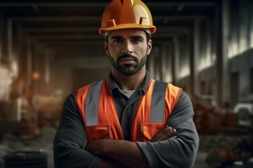 Arab man is a professional engineer. Male leading specialist of the project. AI generated, human enhanced