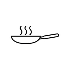 Wall Mural - Frying pan line set icon, cooking food logo vector