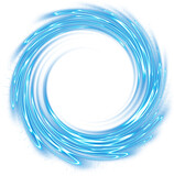 Fototapeta  - blue portal effect with lightning circle effect