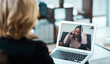 © Chanelle Malambo/peopleimages.com - Video call, laptop and online therapy by therapist talking to a depressed person with telehealth for anxiety or mental health. Virtual, psychology and psychologist counseling a woman with depression