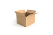 © degungpranasiwi - Cardboard box with opened cover isolated on white background. Created with Generative AI Technology