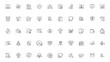 Growth and success line icons collection. Big UI icon set in a flat design. Thin outline icons pack.