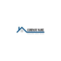 Wall Mural - Roof real estate logo. Building logo icon isolated on white background