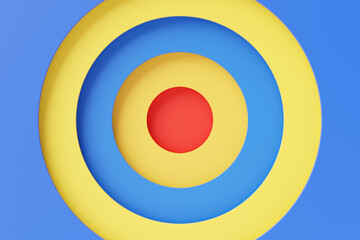 Poster - 3D rendering abstract   colorful round fractal, portal.  Abstract round spiral.