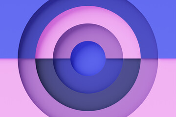 Poster - 3D rendering abstract   colorful round fractal, portal.  Abstract round spiral.