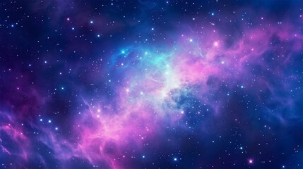 Wall Mural - Generative AI, An abstract galaxy pattern in shades of blue and purple