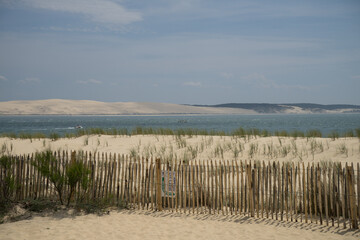 Panorama sur la Dune du Pila, depuis la pointe du Cap Ferret en face