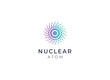 nuclear or atom logo design. Nuclear logo