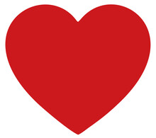 Heart, Love, Romance Or Valentine's Day Red Heart Vector Illustration For Apps And Websites