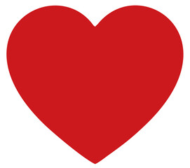 Heart, Love, Romance or valentine's day red heart vector illustration for apps and websites