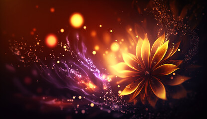Fototapete - Beautiful flower background, generative ai.
